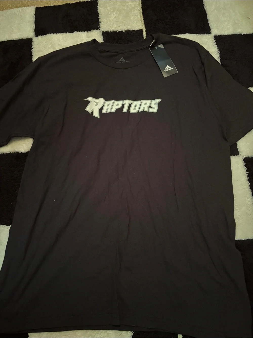 adidas Black Raptors Short-Sleeve Graphic Tee